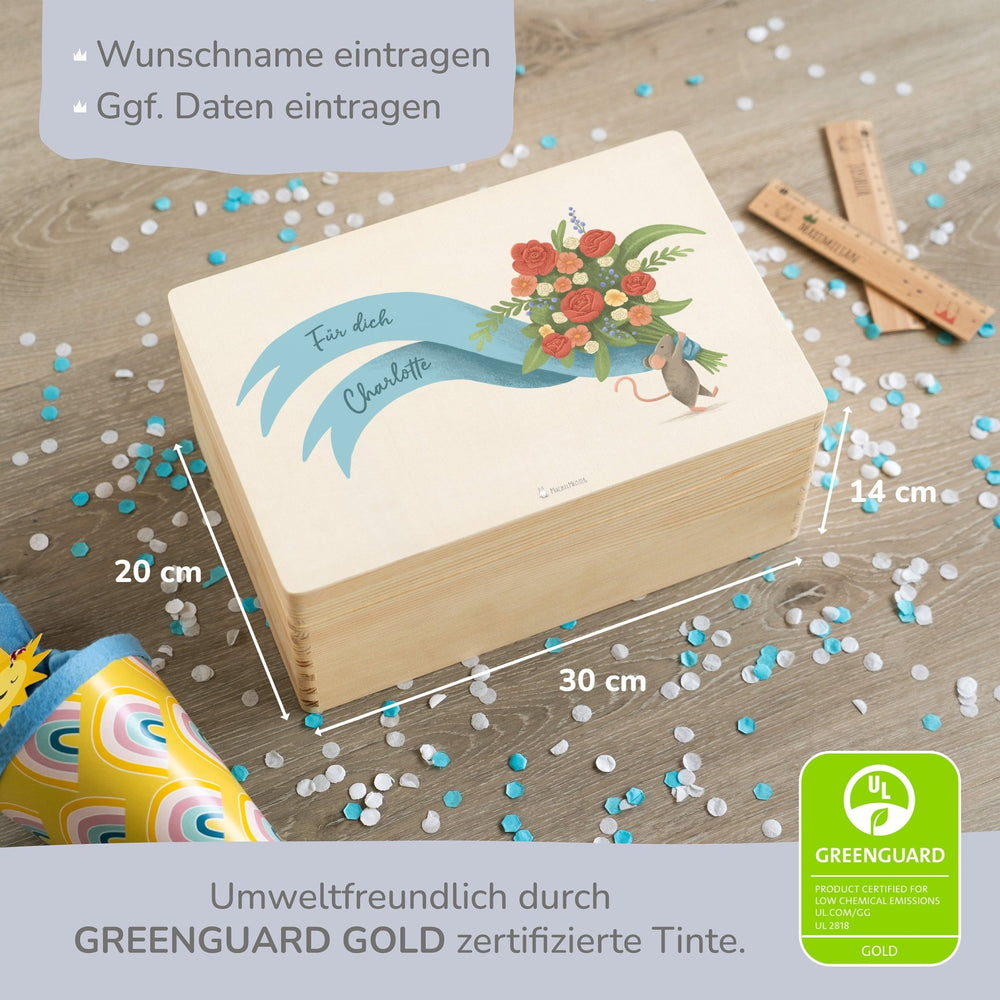 Erinnerungsbox personalisiert - Blumenstrauß für Dich - Muckelmeister