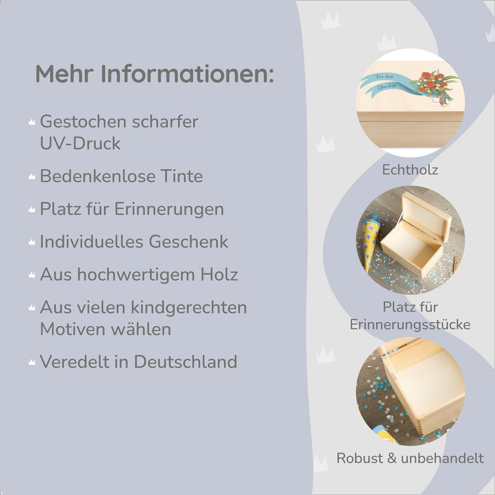 Erinnerungsbox personalisiert - Blumenstrauß für Dich - Muckelmeister