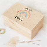 Erinnerungsbox personalisiert - Taufe Regenbogen - Muckelmeister