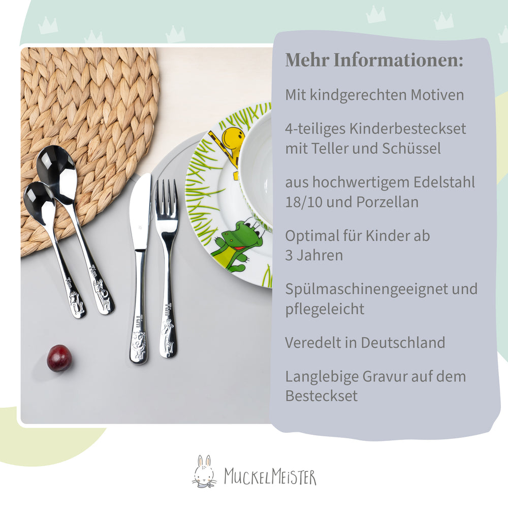 WMF Kindergeschirr Set Personalisiert 6-Teilig Safari Motiv
