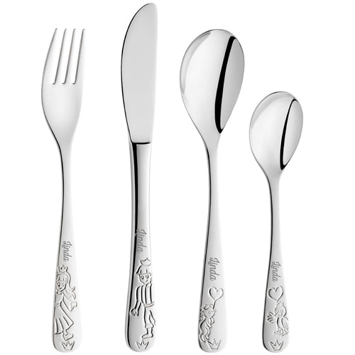 Kuppels Kinderbesteck mit Gravur Prinzessin