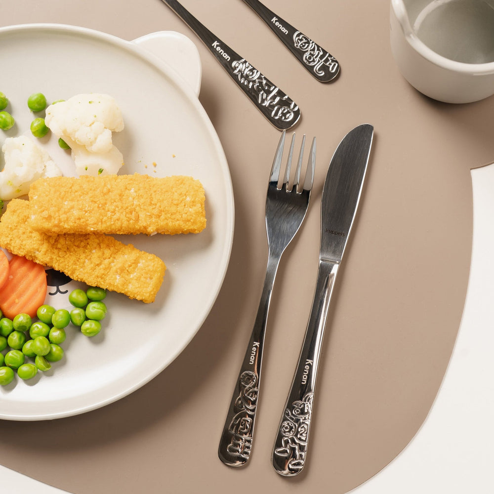 Kuppels Kinderbesteck mit Gravur Fussballfreunde - Muckelmeister