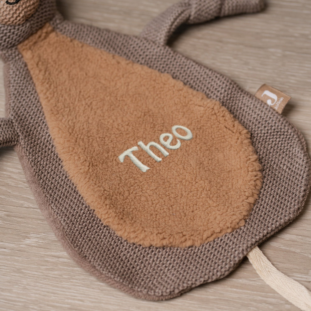 Besticktes Schmusetuch mit Namen | Personalisiertes Kuscheltuch | Stick - Muckelmeister