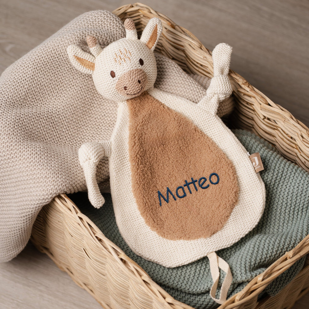 Besticktes Schmusetuch mit Namen | Personalisiertes Kuscheltuch | Stick - Muckelmeister