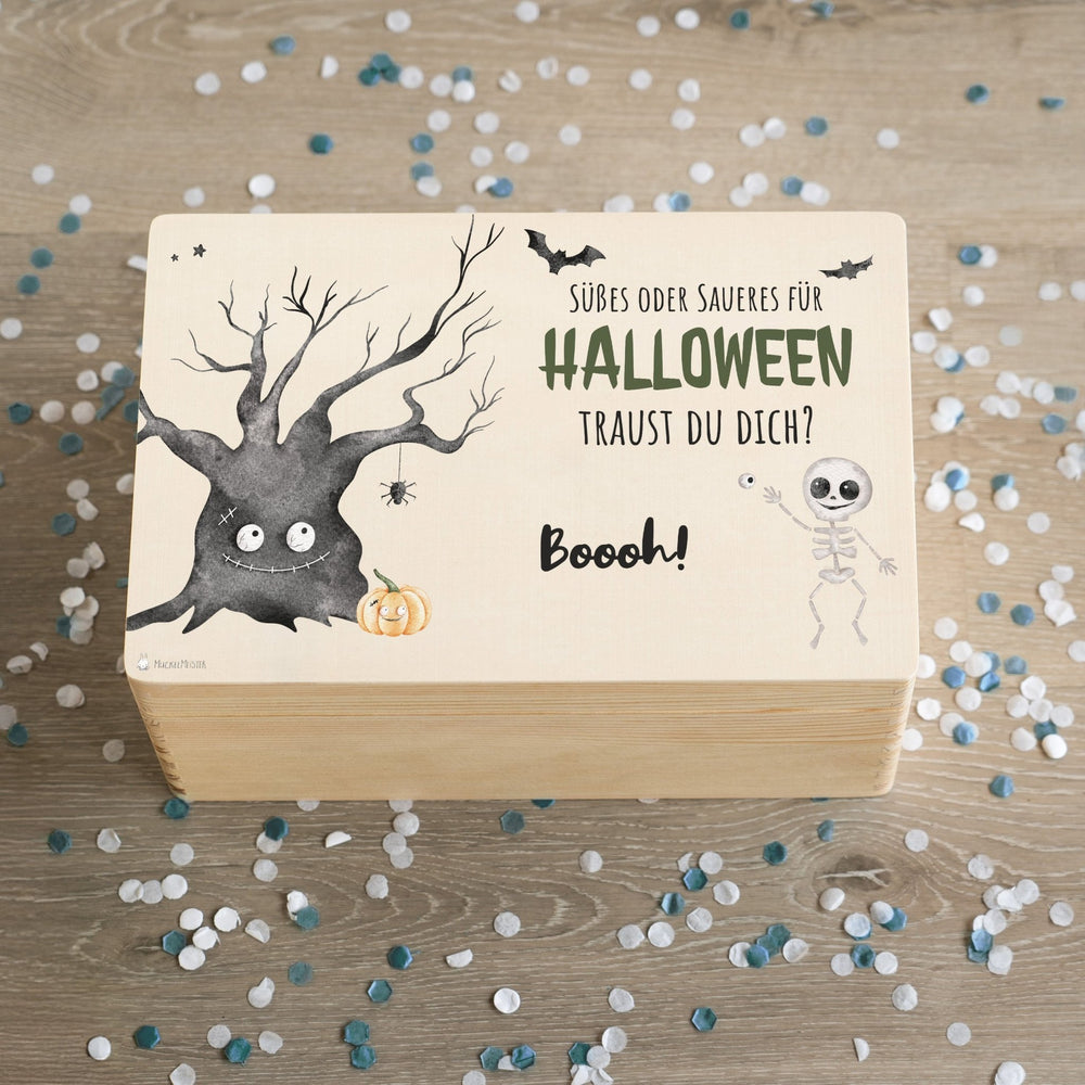 Erinnerungsbox Baby - Halloween Skelett