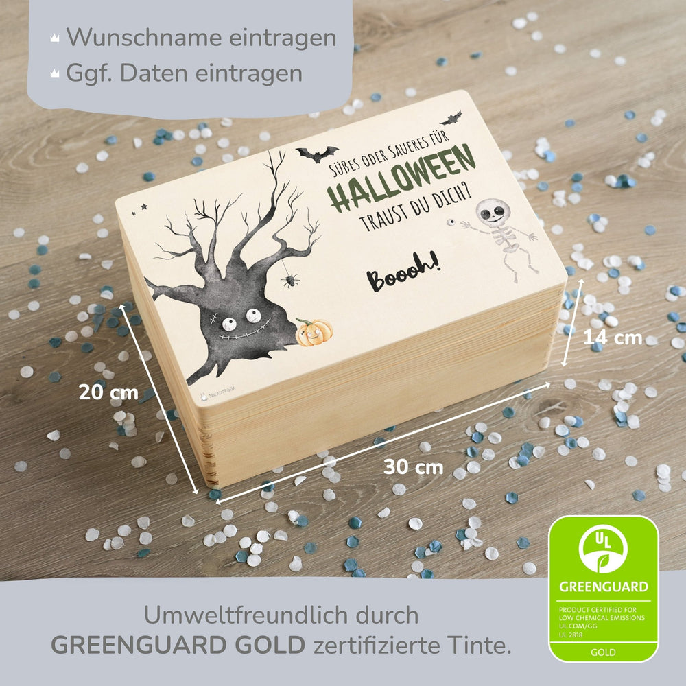 Erinnerungsbox Baby - Halloween Skelett