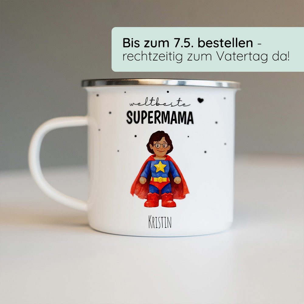 Personalisierte Emaille Tasse - 