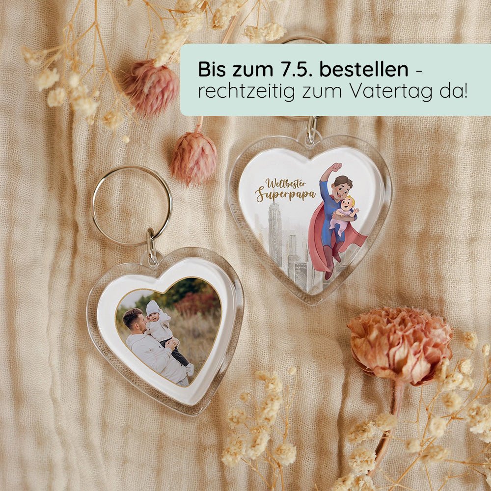 Personalisierter Herz Schlüsselanhänger - 
