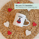 Personalisierte Tasse mit Herzhenkel- Supermama Superpapa - Muckelmeister