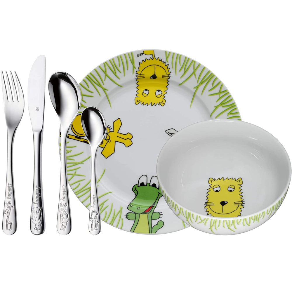 WMF Kindergeschirr Set Personalisiert 6-Teilig Safari Motiv - Muckelmeister