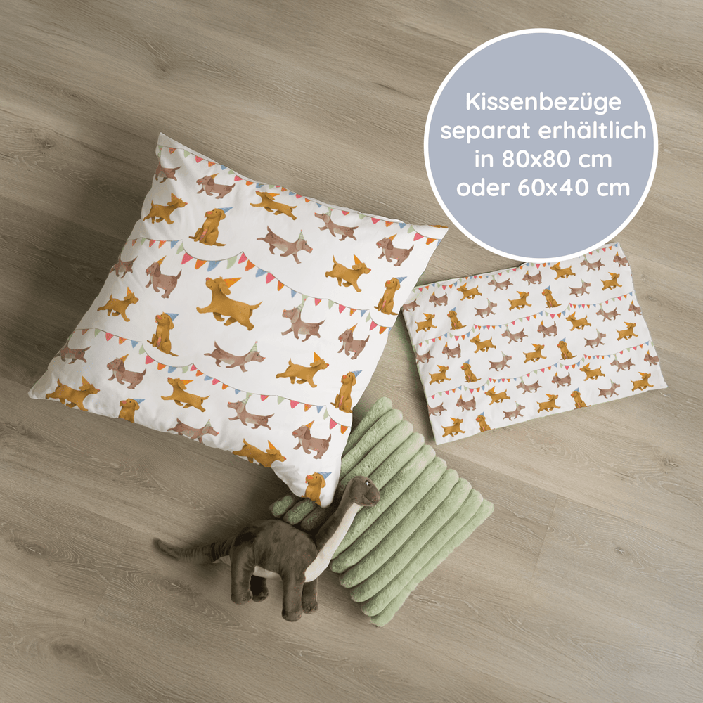 Personalisierter Bettbezug - Bettdecke 100x135cm - Hunde Parade - Muckelmeister