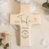 Taufkreuz Personalisiert Kranz - Muckelmeister