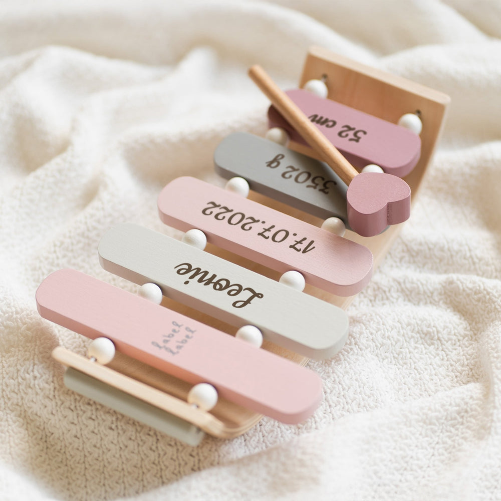 Xylophone aus Holz - Pink - Muckelmeister
