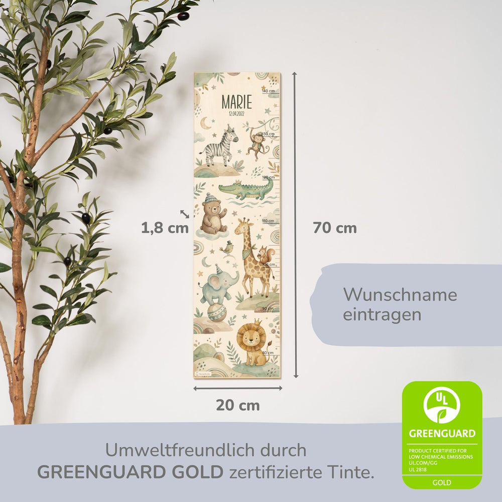 Messlatte Kinder Holz - Zoo - Muckelmeister