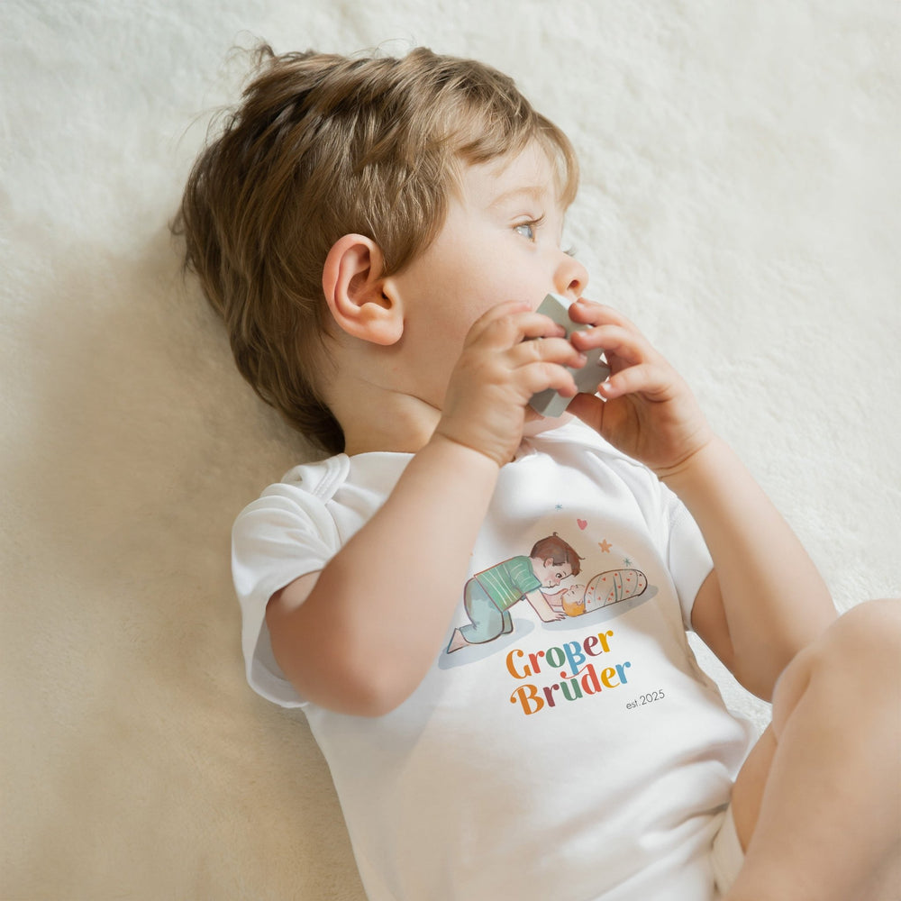 Klassischer Babystrampler und Klassisches T-Shirt kurzärmlig - Geschwister - Muckelmeister