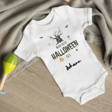 Klassischer Babystrampler kurzärmlig - Mein erstes Halloween - Skelett - Muckelmeister