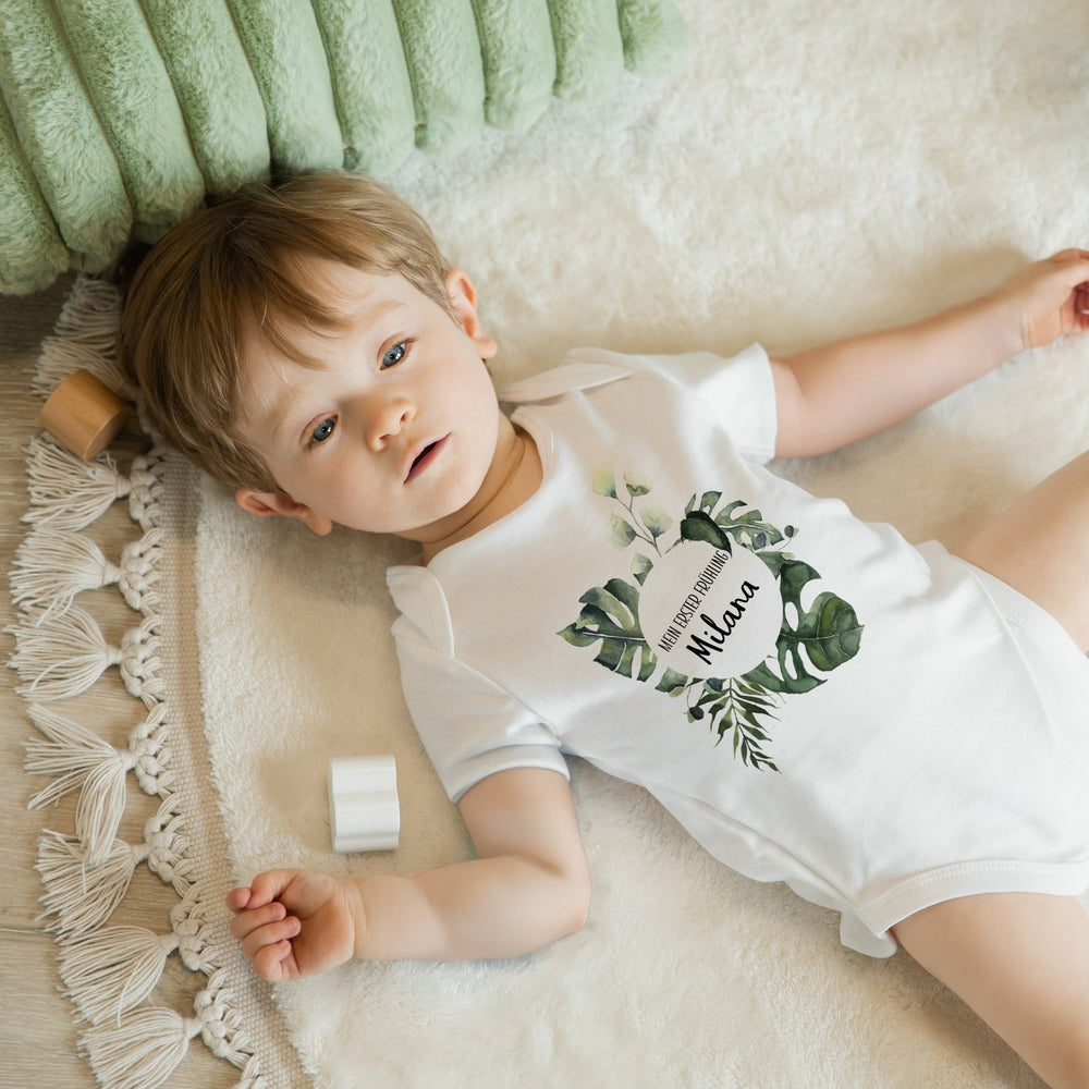 Klassischer Babystrampler kurzärmlig - Jahreszeiten Kreis - Muckelmeister