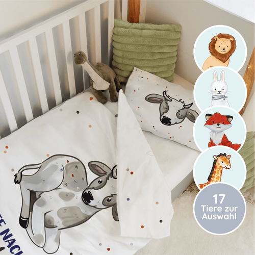 Personalisierter Bettbezug - Bettdecke 100x35cm -  Muckelfreunde