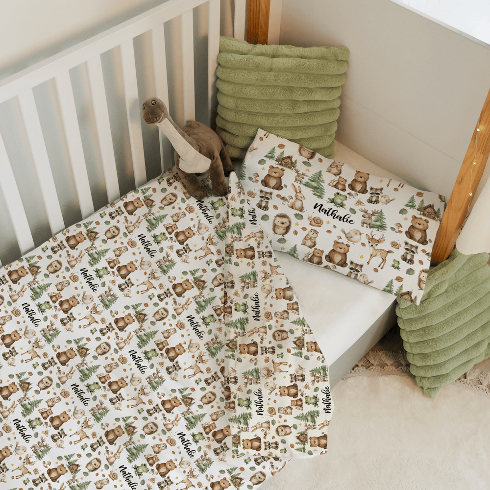 Personalisierter Bettbezug - Bettdecke 100x35cm - Waldfreunde - Muckelmeister