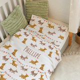Personalisierter Bettbezug - Bettdecke 100x135cm - Hunde Parade Bettwäsche - Muckelmeister