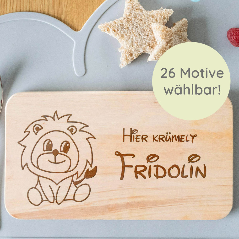 Frühstücksbrettchen Personalisiert mit Tiermotiven - Muckelmeister