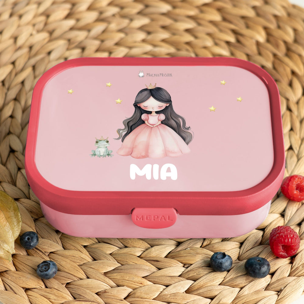 Personalisierte Brotdose Set Personalisiertes Mepal Brotdosen- & Trinkflaschen-Set – Hase Silhouette Pink – BPA-frei, Auslaufsicher, Inkl. Snackgabel
