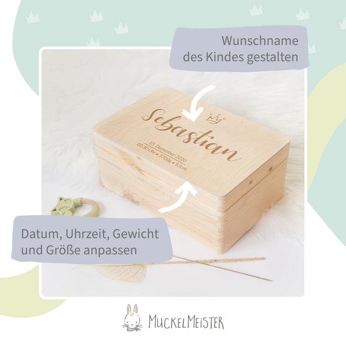 Erinnerungsbox Baby Gravur Name