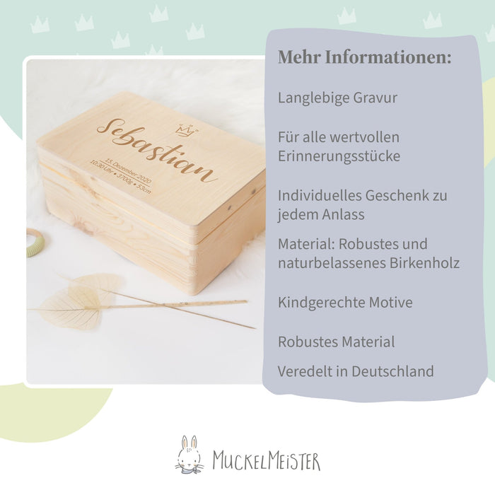Erinnerungsbox Baby Gravur Name
