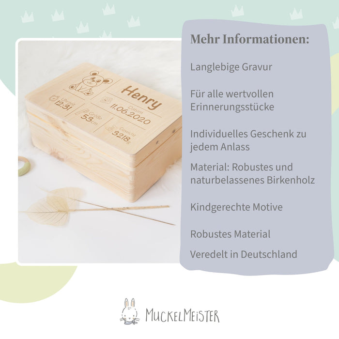 Erinnerungskiste Baby Gravur Geburt