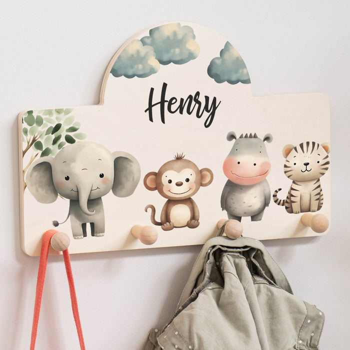 Kindergarderobe Personalisiert - Safari