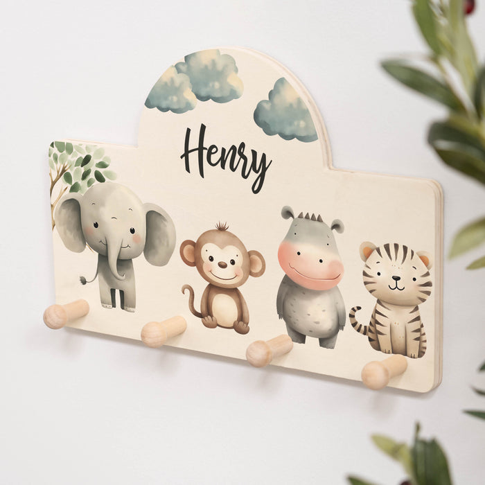 Kindergarderobe Personalisiert - Safari