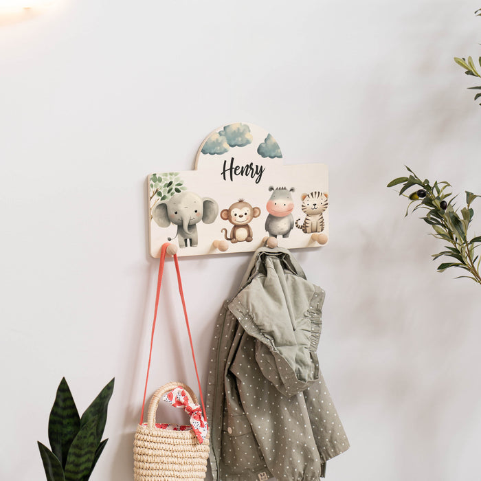 Kindergarderobe Personalisiert - Safari