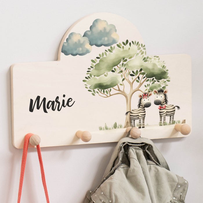 Kindergarderobe Personalisiert - Zebra