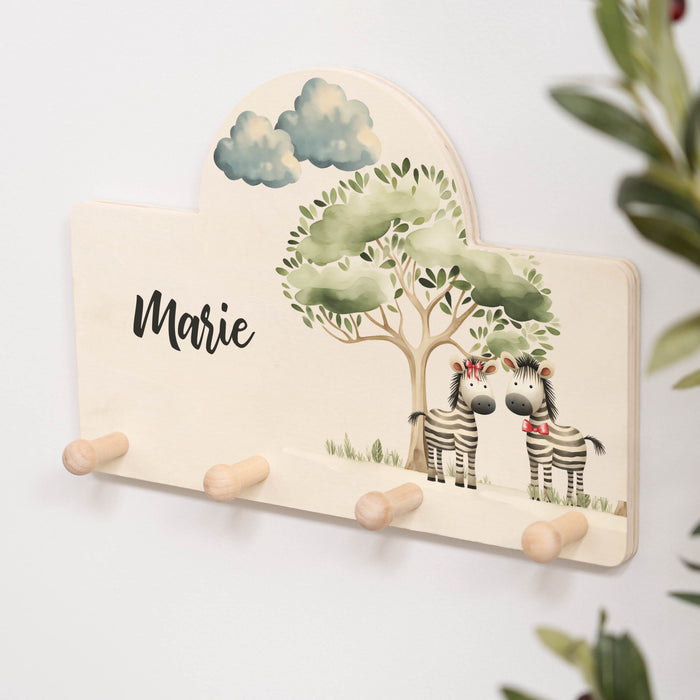 Kindergarderobe Personalisiert - Zebra