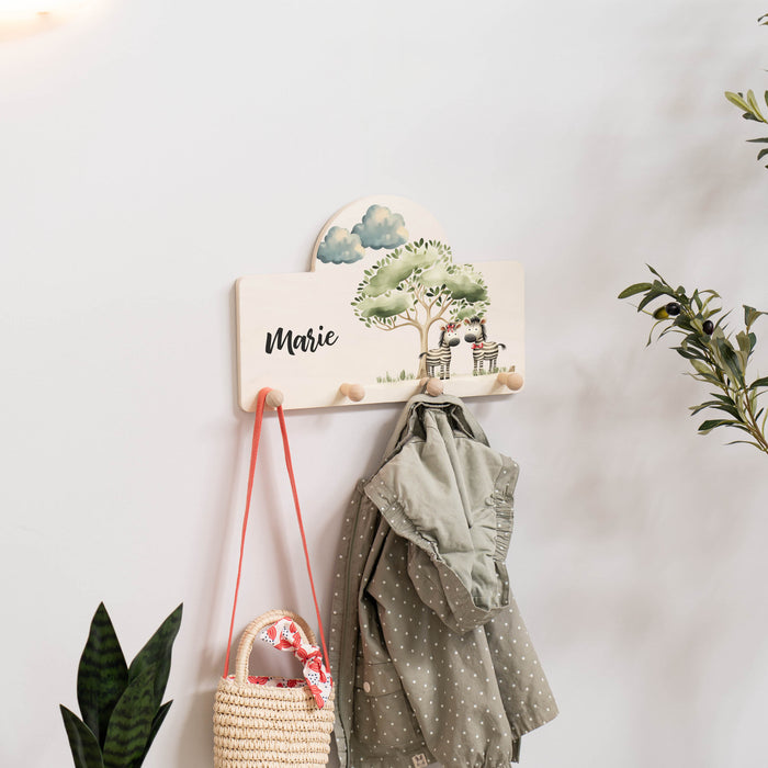 Kindergarderobe Personalisiert - Zebra
