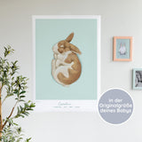 Personalisiertes Poster "Meine Geburtsgröße" - Hase - Muckelmeister