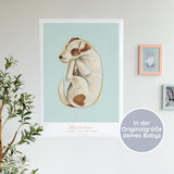 Personalisiertes Poster "Meine Geburtsgröße" - Hund - Muckelmeister