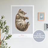 Personalisiertes Poster "Meine Geburtsgröße" - Katze - Muckelmeister