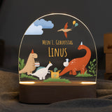 LED Nachtlicht Kinder personalisiert - " Dino Geburtstag " - Muckelmeister