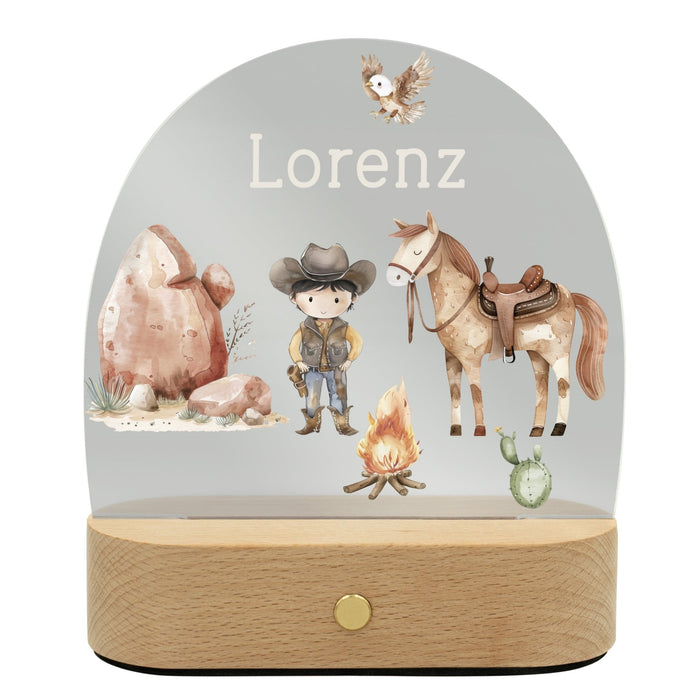 LED Nachtlicht Kinder personalisiert - Cowboy
