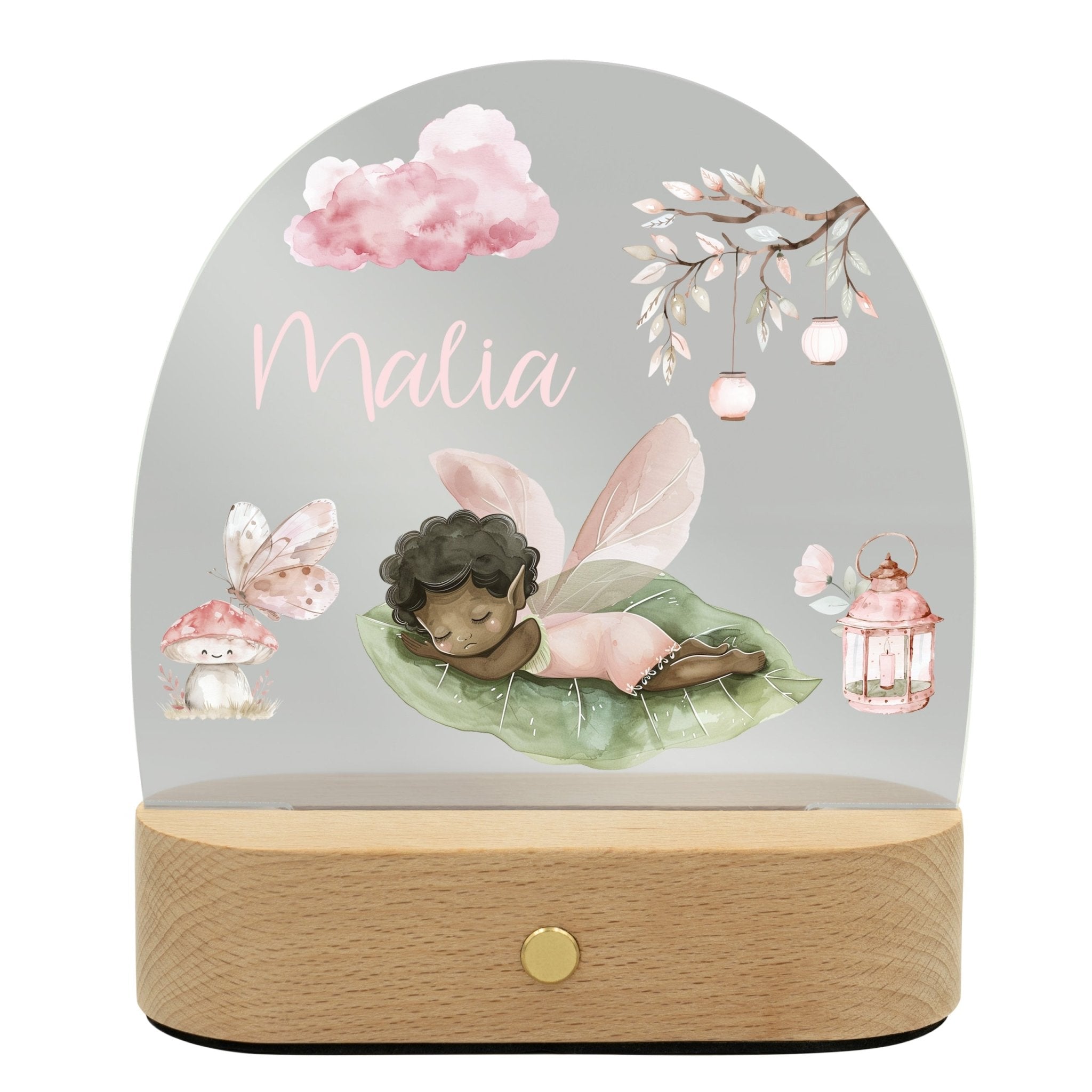 LED Nachtlicht Kinder personalisiert - Fee schlafend