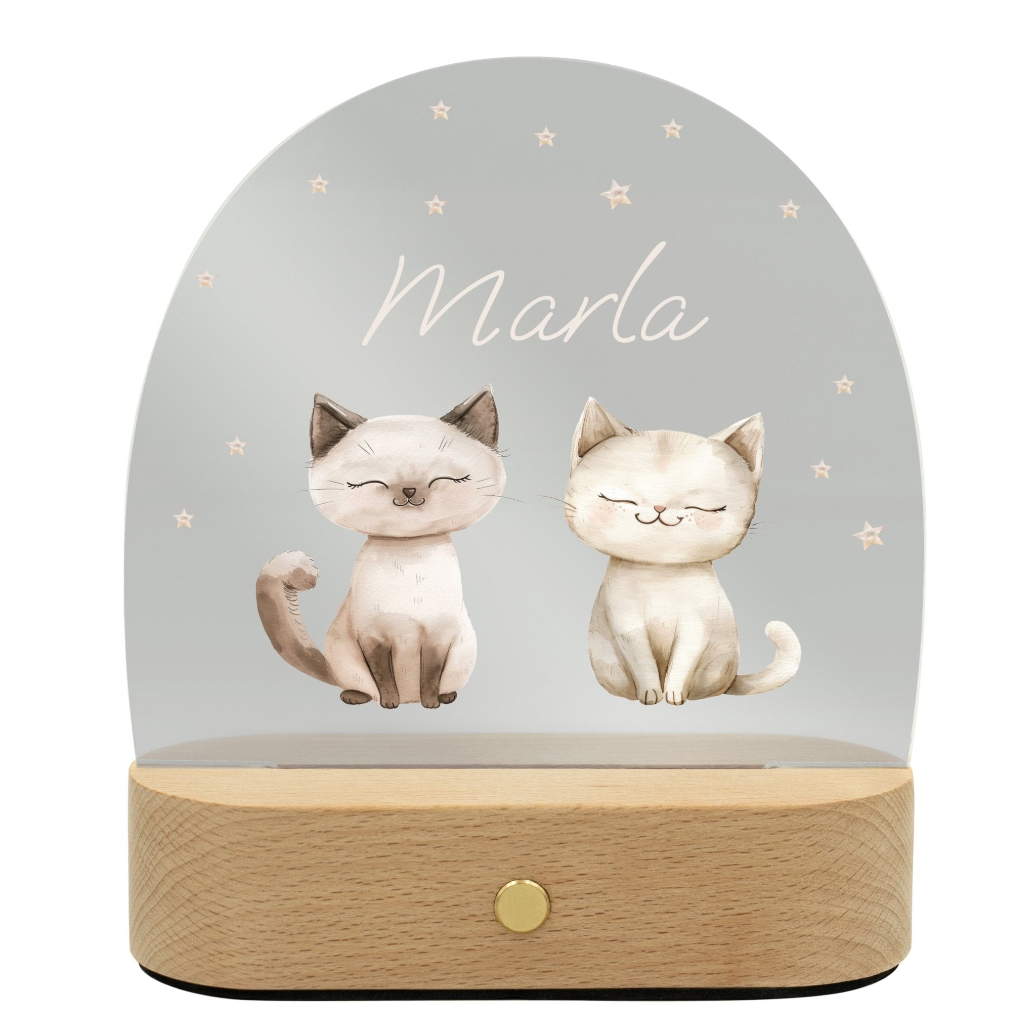 LED Nachtlicht Kinder personalisiert - Katzen
