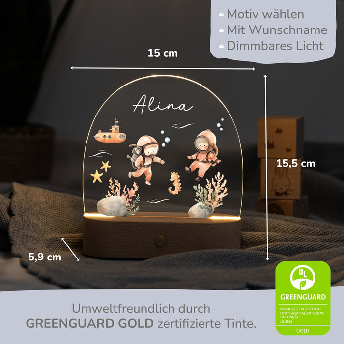 Nachtlicht Kinder personalisiert - Unterwasserwelt