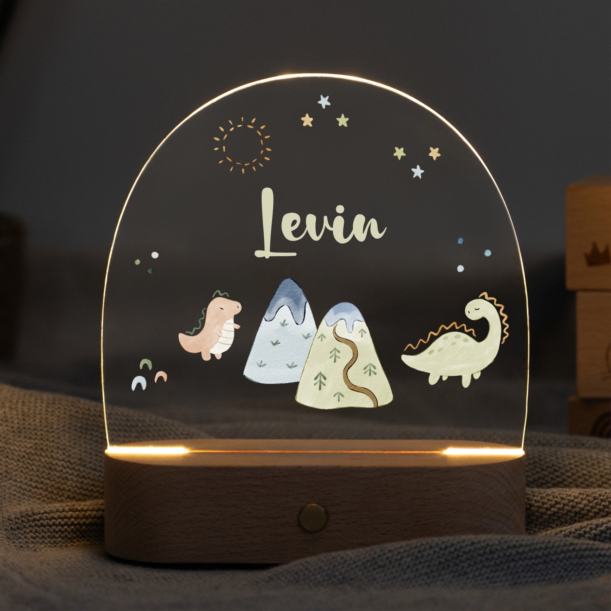 LED Nachtlicht Kinder personalisiert - Dinos