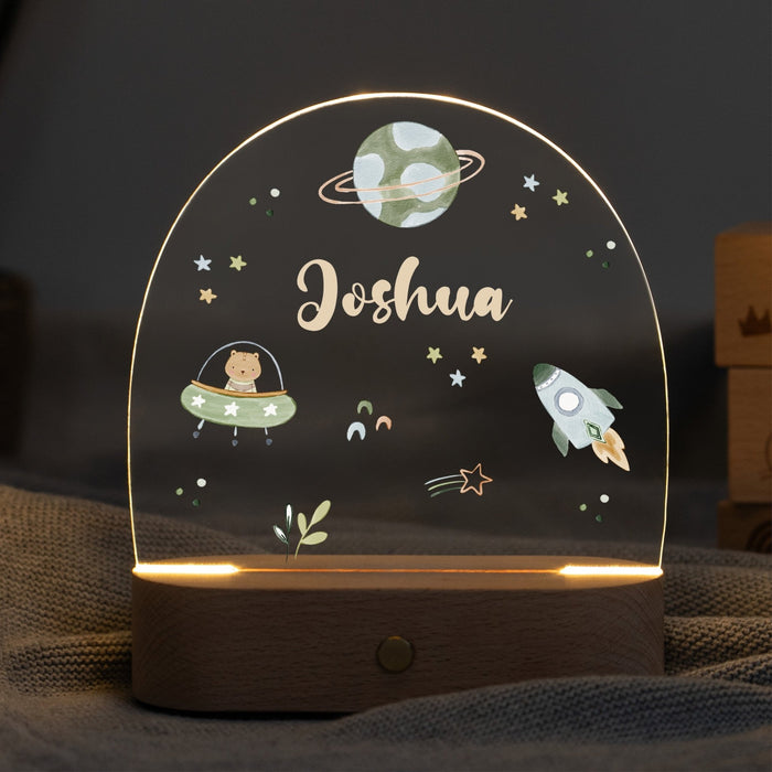 LED Nachtlicht Kinder personalisiert - Weltraum