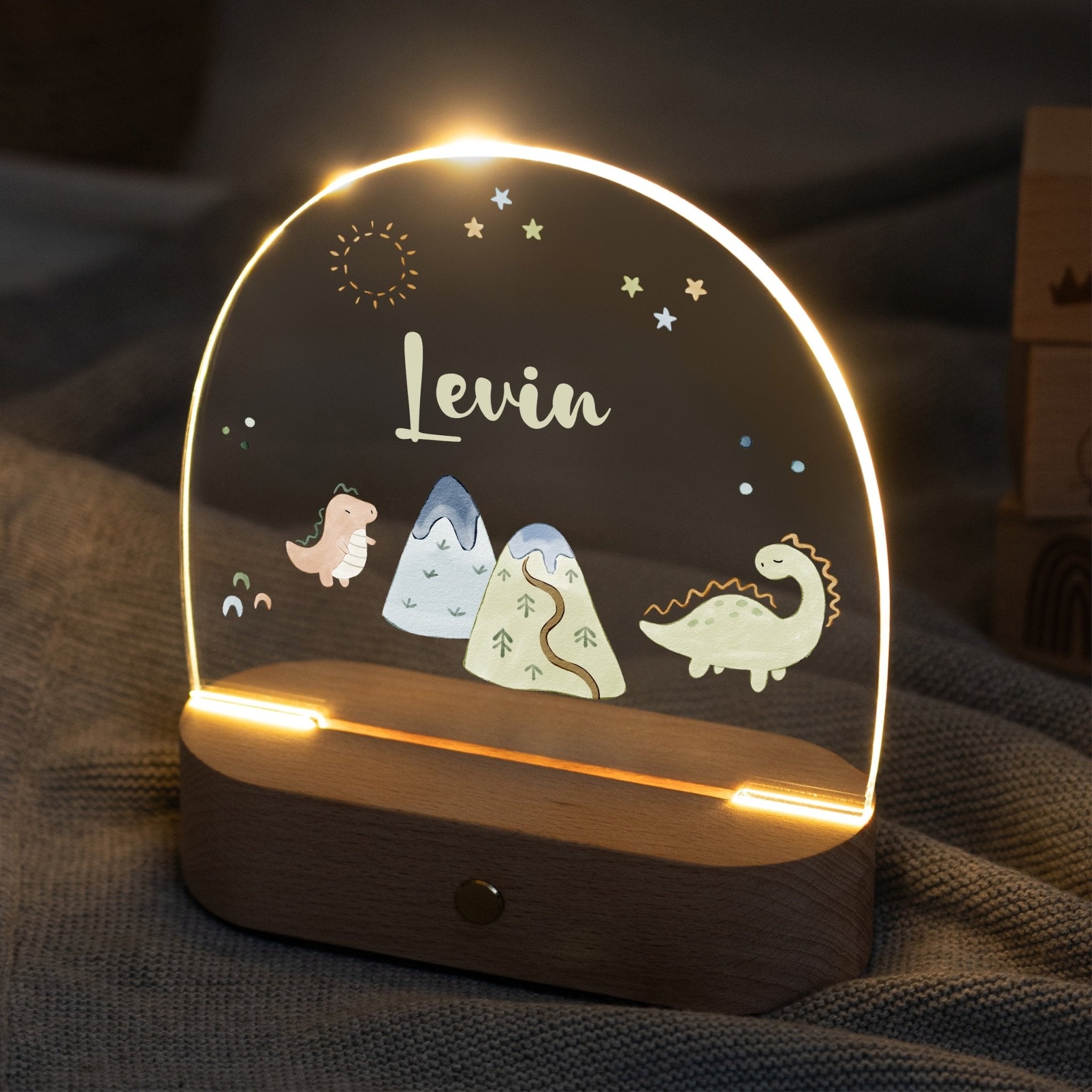 LED Nachtlicht Kinder personalisiert - Dinos