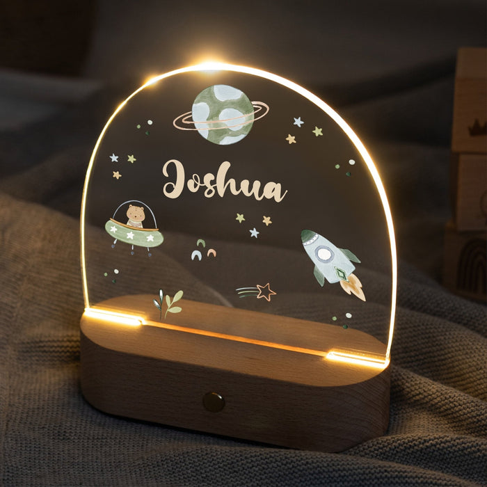 LED Nachtlicht Kinder personalisiert - Weltraum