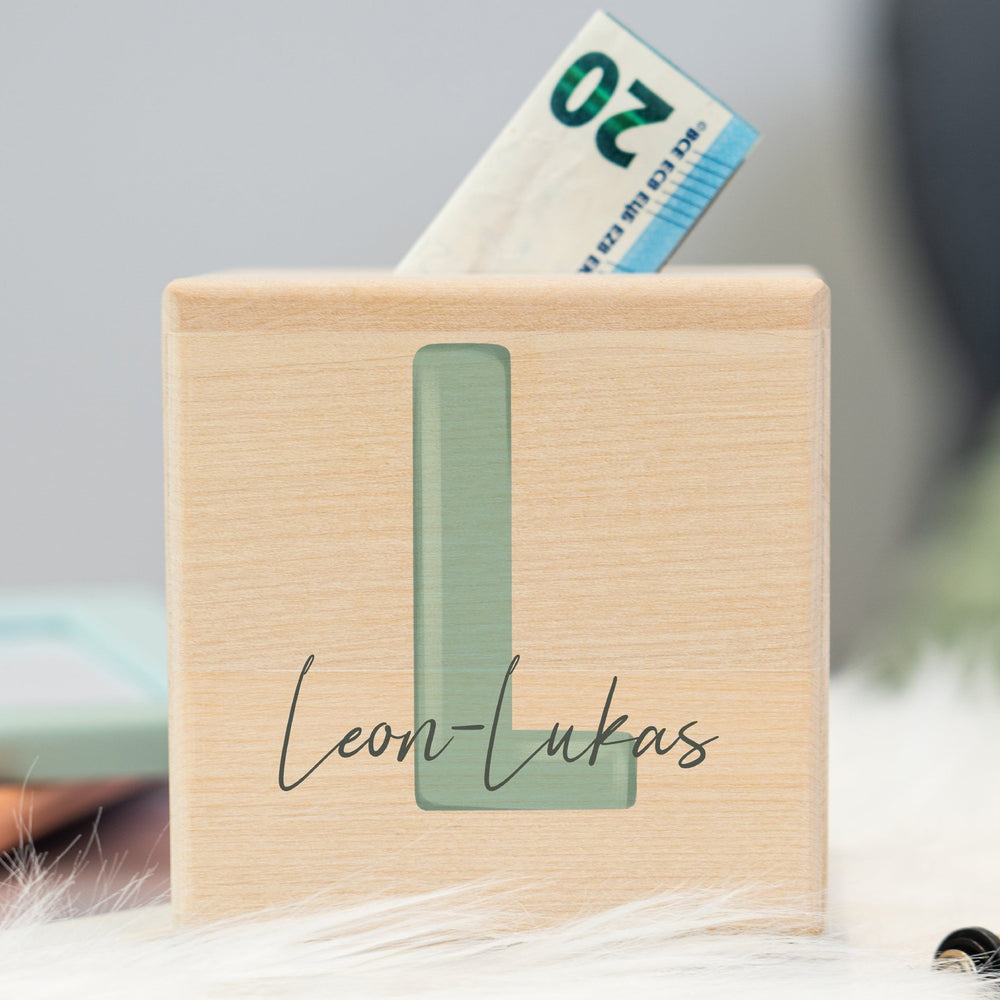 Spardose Personalisiert Buchstabe - Muckelmeister