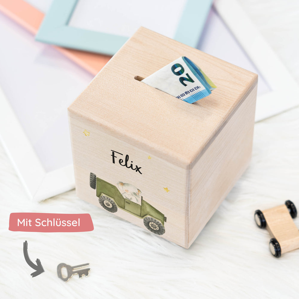Spardose Personalisiert Jeep Tiere - Muckelmeister