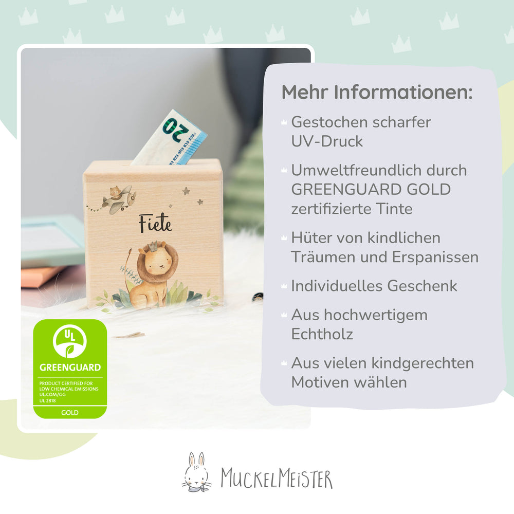 Spardose Personalisiert Löwe - Muckelmeister